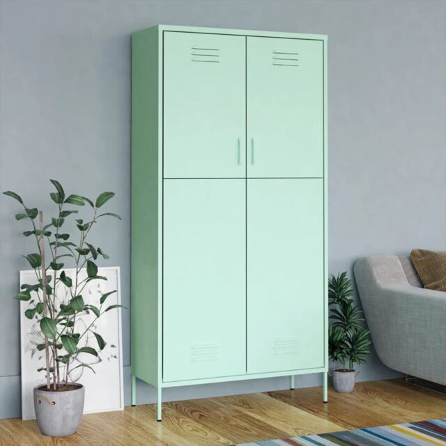 Berkfield Home Wardrobe Mint 90x50x180 cm Steel in Green - Size: 90 x 50 x 180 cm - image 1