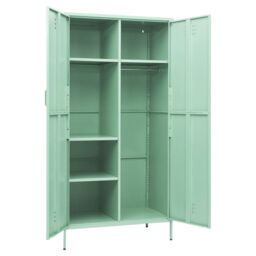 Berkfield Home Wardrobe Mint 90x50x180 cm Steel in Green - Size: 90 x 50 x 180 cm - thumbnail 6