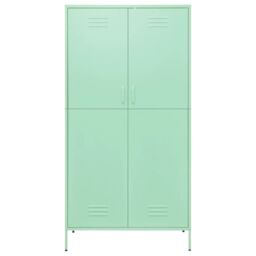 Berkfield Home Wardrobe Mint 90x50x180 cm Steel in Green - Size: 90 x 50 x 180 cm - thumbnail 3