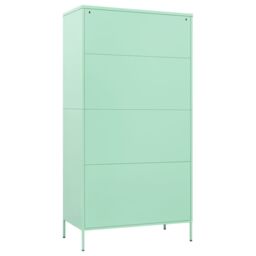 Berkfield Home Wardrobe Mint 90x50x180 cm Steel in Green - Size: 90 x 50 x 180 cm - thumbnail 5