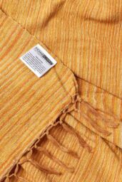 Homescapes Bed Sofa Throw Cotton Chenille Tie Dye in Pale Orange - Size: 150 cm x 200 cm - thumbnail 5
