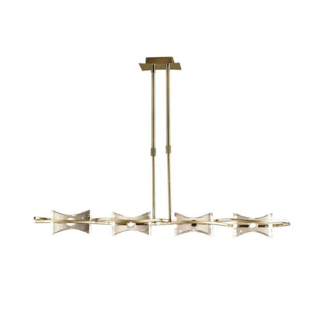 Netlighting Kromo Telescopic 4 Light G9 Line Antique Brass in Gold - image 1