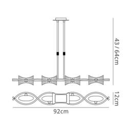 Netlighting Kromo Telescopic 4 Light G9 Line Antique Brass in Gold - thumbnail 2