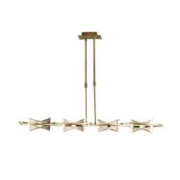 Netlighting Kromo Telescopic 4 Light G9 Line Antique Brass in Gold