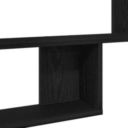 Berkfield Home Wall Shelves 2 pcs Black Oak 50x12x50 cm Engineered Wood - Size: 50 x 12 x 50 cm - thumbnail 9