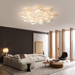 Garwarm Dimmable Flush Mount Ceiling Light with Remote control in White - thumbnail 2