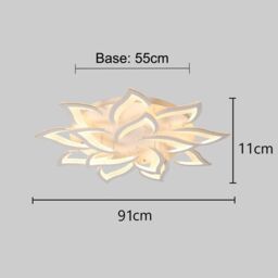 Garwarm Dimmable Flush Mount Ceiling Light with Remote control in White - thumbnail 6