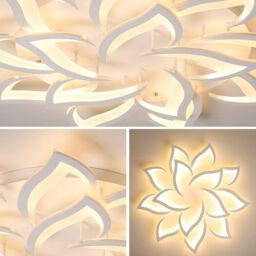 Garwarm Dimmable Flush Mount Ceiling Light with Remote control in White - thumbnail 7