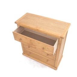 Cabinet Bits Lucca 4 Drawer Chest of Drawers Wood Knob in Light Brown - thumbnail 4