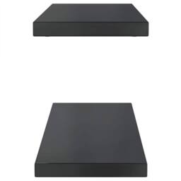 Berkfield Home Wall Shelves 2 pcs 75x23.5x3 cm Black Stainless Steel - thumbnail 6