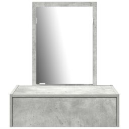 Berkfield Home Wall Hanging Dressing Table Concrete Grey 60x40x70 cm - Size: 60 x 40 x 70 cm - thumbnail 6