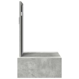 Berkfield Home Wall Hanging Dressing Table Concrete Grey 60x40x70 cm - Size: 60 x 40 x 70 cm - thumbnail 7