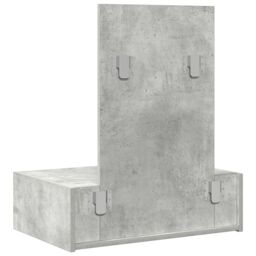 Berkfield Home Wall Hanging Dressing Table Concrete Grey 60x40x70 cm - Size: 60 x 40 x 70 cm - thumbnail 8