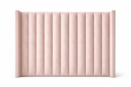 "PARADISE BEDS LTD Ottoman Winged Bed Gas Lift Storage Plush Velvet 54"" Headboard in Beige - Size: King" - thumbnail 2