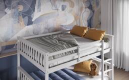 Flair Tetrad Bunk Bed in White - Size: Small Double - thumbnail 2