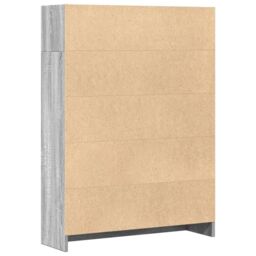Berkfield Home Bookcase Grey Sonoma 80x24x109 cm Engineered Wood - Size: 80 x 24 x 109 cm - thumbnail 6