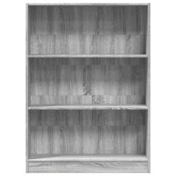Berkfield Home Bookcase Grey Sonoma 80x24x109 cm Engineered Wood - Size: 80 x 24 x 109 cm - thumbnail 4