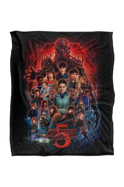Stranger Things Season 5 Poster Super Soft Throw Blanket 152 X 127 Cm - image 1