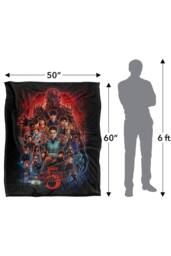 Stranger Things Season 5 Poster Super Soft Throw Blanket 152 X 127 Cm - thumbnail 5