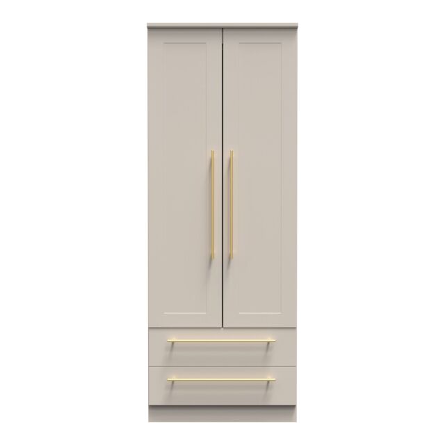 Ready Assembled 2 U Helmsley 2 Door 2 Drawer Wardrobe (Ready Assembled) in Taupe - image 1