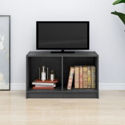 Berkfield Home TV Cabinet Grey 70x33x42 cm Solid Pinewood - Size: 70 x 33 x 42 cm - thumbnail 1