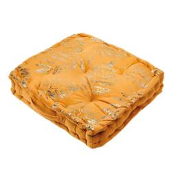 Eldo Gold Velvet Chair Booster Cushion, 10cm Extra Padding in Orange - thumbnail 2