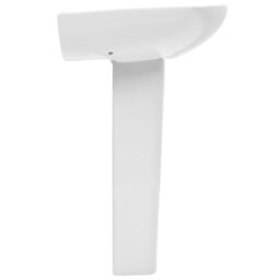 Berkfield Home Freestanding Basin with Pedestal Ceramic White 650x520x200 mm - thumbnail 4