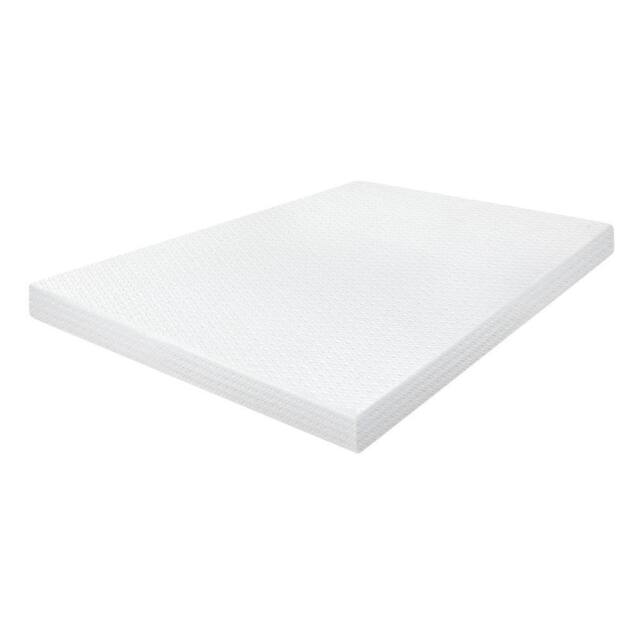 VOGREX King 4 Inch Cooling Memory Foam Non Slip Mattress Topper in White - image 1