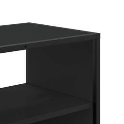 Berkfield Home TV Cabinet Black 80x31x39.5 cm Engineered Wood & Metal - thumbnail 8