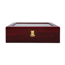 Xample 3/10/12 Watches Display Case Jewelry Collection Storage Organizer Leather Box in Maroon - Size: Large - thumbnail 9