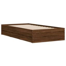 Berkfield Home Bed Frame with Drawers without Mattress Brown Oak 90x200 cm - thumbnail 4