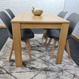 KOSY KOALA Kitchen Dining Table With 4 Chairs Dining Room Furniture in Dark Grey - thumbnail 4