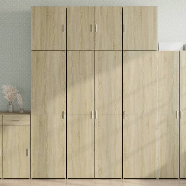 Berkfield Home Highboard Sonoma Oak 80x42.5x249 cm Engineered Wood in Brown - image 1