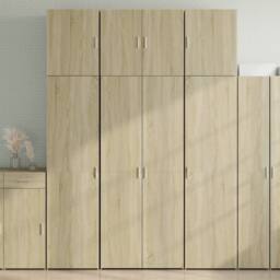 Berkfield Home Highboard Sonoma Oak 80x42.5x249 cm Engineered Wood in Brown - thumbnail 1
