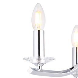 Pagazzi Morden 3 Light Polished Chrome Semi Flush Ceiling Light in Silver - thumbnail 5