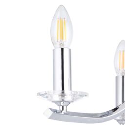 Pagazzi Morden 3 Light Polished Chrome Semi Flush Ceiling Light in Silver - thumbnail 6
