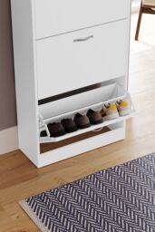Home Discount Vida Designs 3 Drawer Shoe Storage Cabinet Rack Organizer in White - thumbnail 8