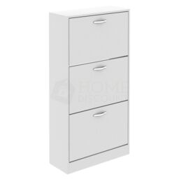 Home Discount Vida Designs 3 Drawer Shoe Storage Cabinet Rack Organizer in White - thumbnail 6