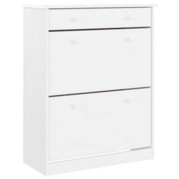 Berkfield Home Highboard ALTA White 77x35x188cm Solid Wood Pine - Size: 77 x 35 x 188 cm - thumbnail 9