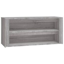 Berkfield Home Shoe Rack Grey Sonoma 100x35x45 cm Engineered Wood - Size: 100 x 35 x 45 cm - thumbnail 2