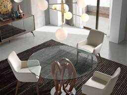 Angel Cerda Walnut Veneer Sideboard with Black Mirror Glass and in Brown - thumbnail 6