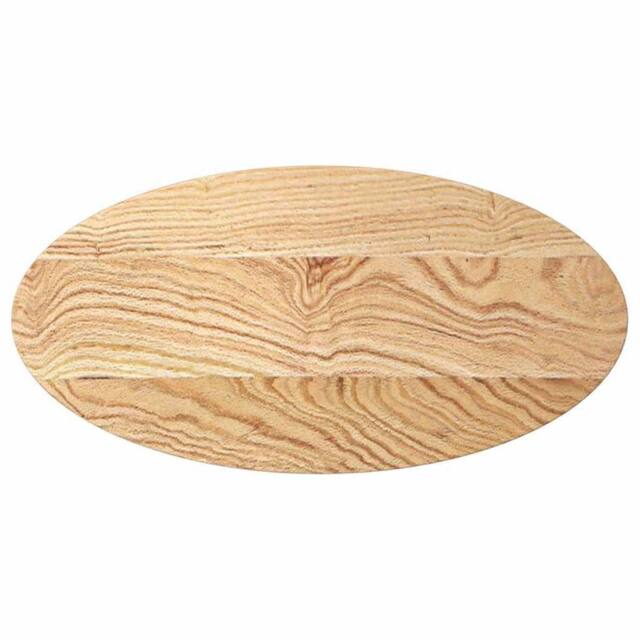 Berkfield Home Table Top 80x40x2 cm Solid Wood Oak Oval in Brown - Size: 80 x 40 x 2 cm - image 1