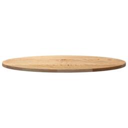 Berkfield Home Table Top 80x40x2 cm Solid Wood Oak Oval in Brown - Size: 80 x 40 x 2 cm - thumbnail 5