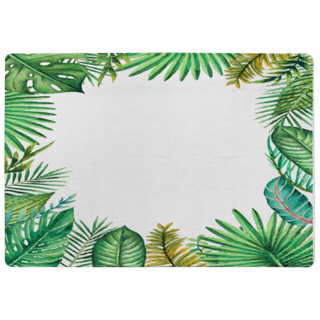 Benjamin Tate Design Tropical Leaves Designer Rug in Natural - Size: Large - image 1