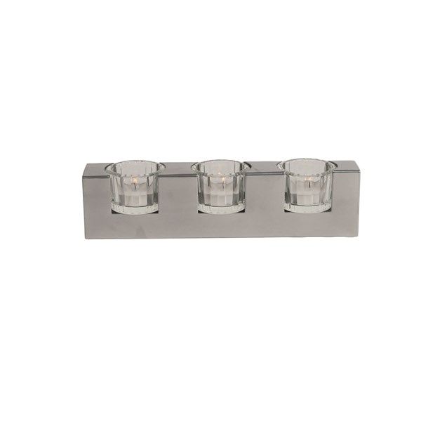 Straits Silver 3 Glass Cup Tealight Holder