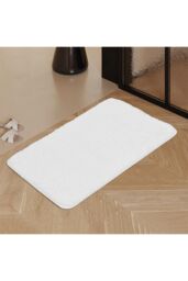 Living and Home Non-Slip Polyester Bath Mat in White - Size: 50 x 80 cm - thumbnail 2