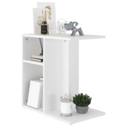 Berkfield Home Side Table White 50x30x50 cm Engineered Wood - Size: 50 x 30 x 50 cm - thumbnail 3