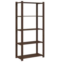 Berkfield Home 5-Tier Storage Rack Brown 80x38x170 cm Solid Wood Pine - Size: 80 x 38 x 170 cm - thumbnail 5