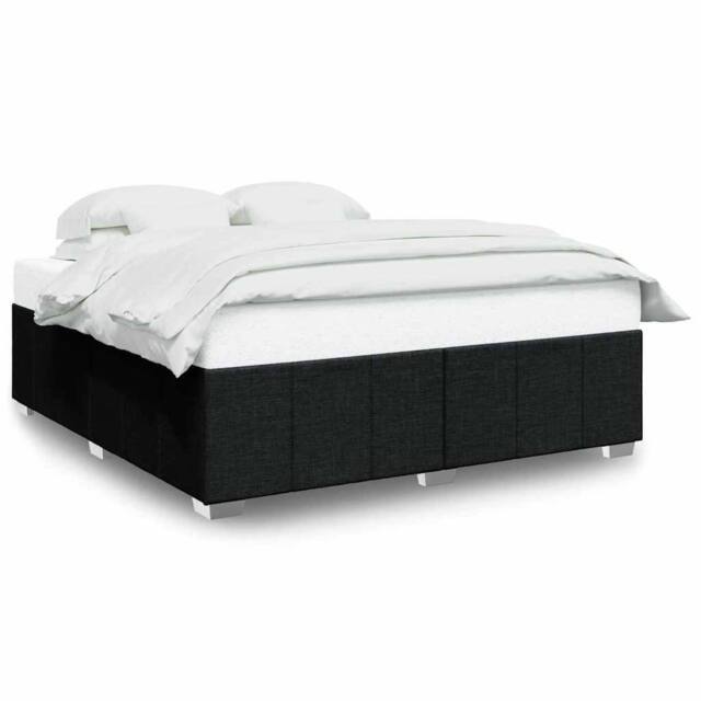 Berkfield Home Bed Frame without Mattress Black Super King Fabric - image 1
