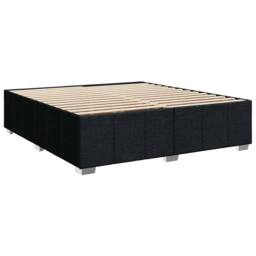 Berkfield Home Bed Frame without Mattress Black Super King Fabric - thumbnail 3